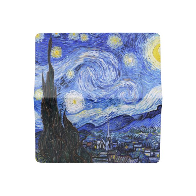 Canvas Checkbook Cover The Starry Night Van Gogh 1889
